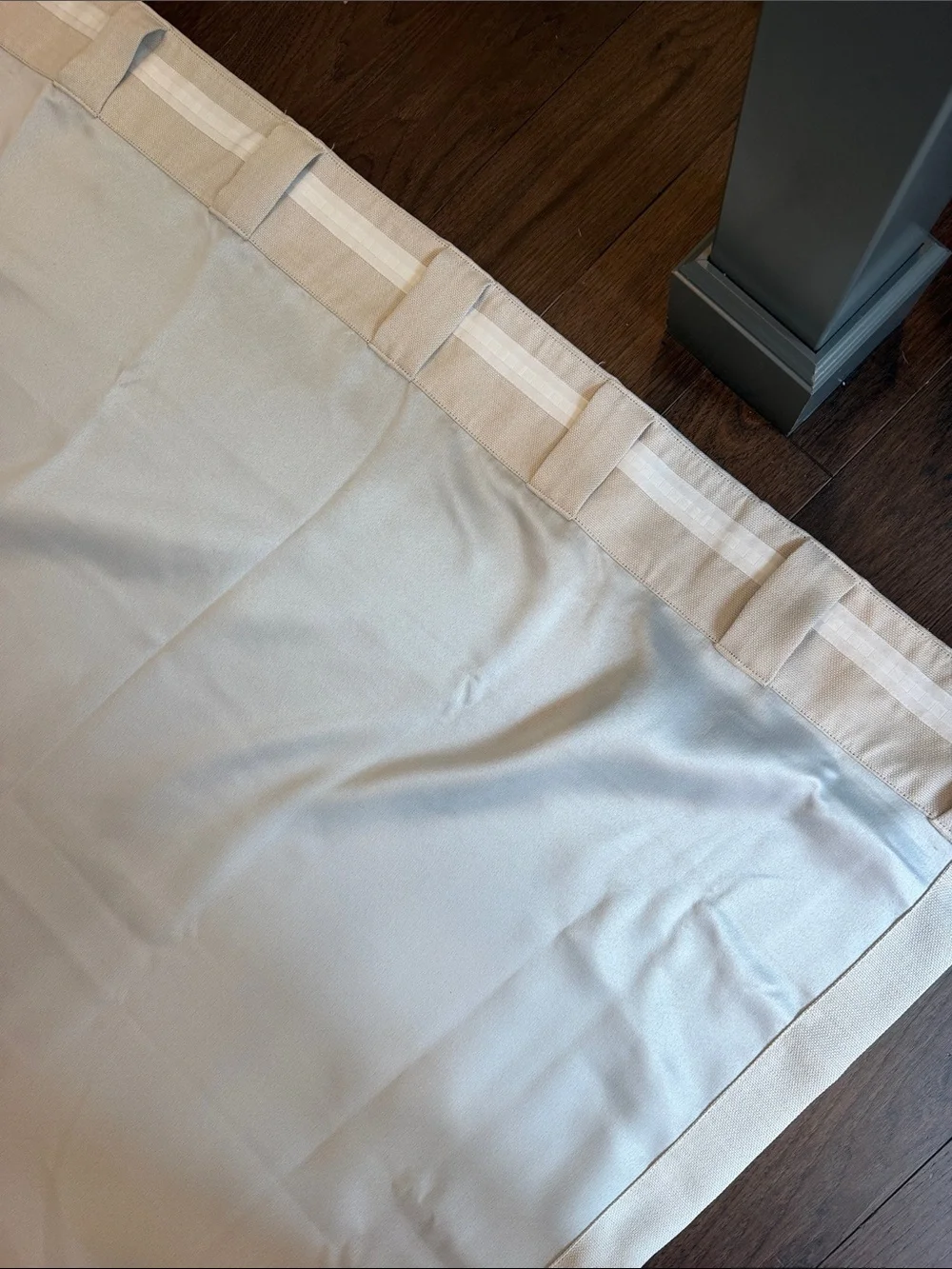 Exclusive Fabrics Ivory Linen Look Curtain Panel 49x105 Drapery - C11-4